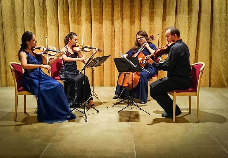 Hudební vystoupení Královéhradeckého kvarteta v Regionálním muzeu v Chrudimi